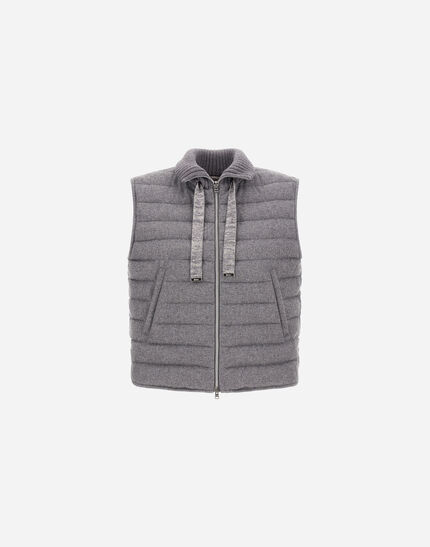 RESORT VEST IN LUCENT CASHMERE WOOL Light Grey