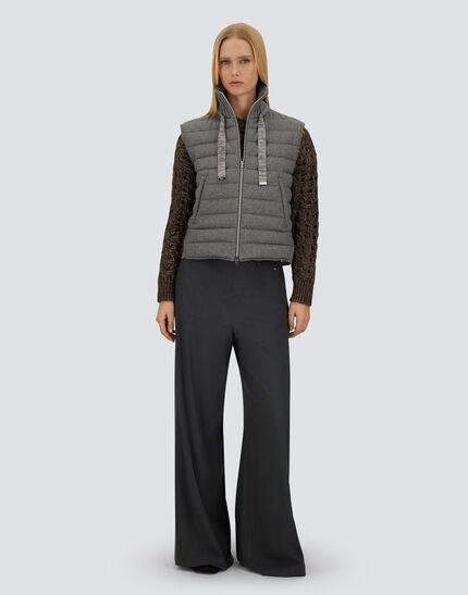 RESORT VEST IN LUCENT CASHMERE WOOL Light Grey