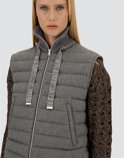 RESORT VEST IN LUCENT CASHMERE WOOL Light Grey