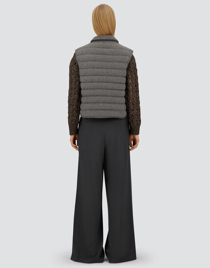 RESORT VEST IN LUCENT CASHMERE WOOL Light Grey