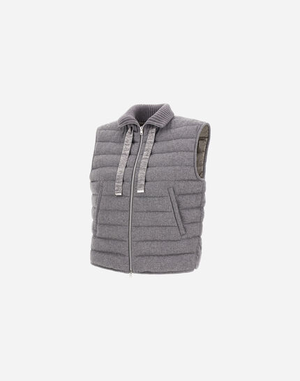 RESORT VEST IN LUCENT CASHMERE WOOL Light Grey