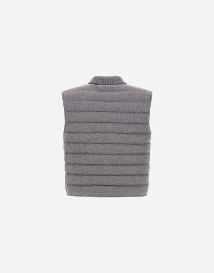 RESORT VEST IN LUCENT CASHMERE WOOL Light Grey