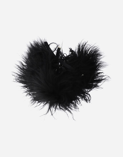 MONGOLIAN FUR COLLAR Black 1 MONGOLIAN FUR COLLAR Black