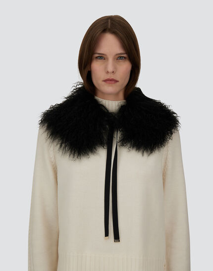 MONGOLIAN FUR COLLAR Black 2 MONGOLIAN FUR COLLAR Black