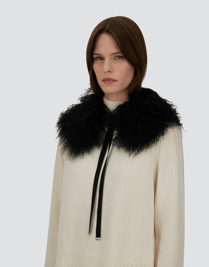 MONGOLIAN FUR COLLAR Black 3 MONGOLIAN FUR COLLAR Black