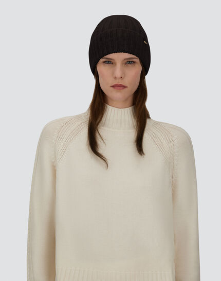 BEANIE IN PURE CASHMERE Dark Chocolate