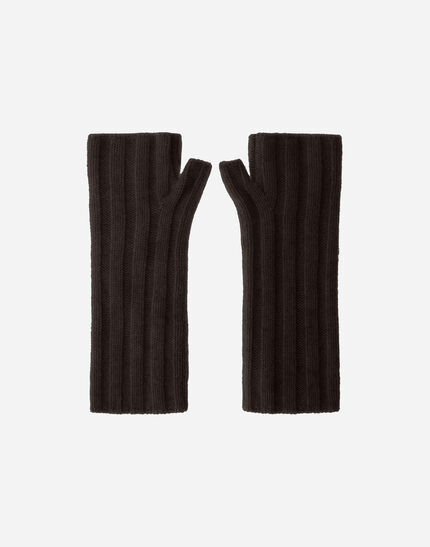 GLOVES IN PURE CASHMERE Dark Chocolate