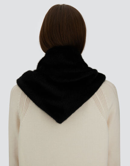 SCARF IN LADY ALTERNATIVE FUR Black