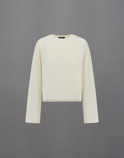 LAMINAR T-SHIRT IN MERCERISED JERSEY White/Silver