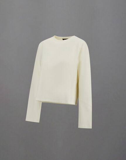 LAMINAR T-SHIRT IN MERCERISED JERSEY White/Silver
