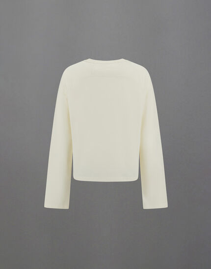 LAMINAR T-SHIRT IN MERCERISED JERSEY White/Silver