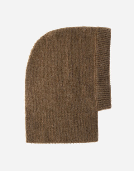 BALACLAVA IN PLAIN ALPACA WOOL Earthenware