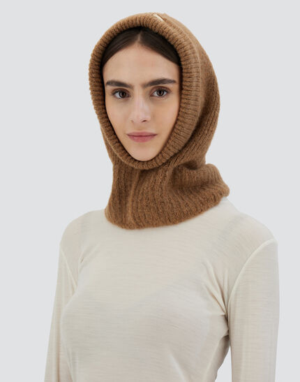 BALACLAVA IN PLAIN ALPACA WOOL Earthenware 4 BALACLAVA IN PLAIN ALPACA WOOL Earthenware