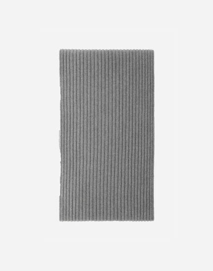 RESORT SCARF IN DOUBLE RIB WOOL Grey Pearl