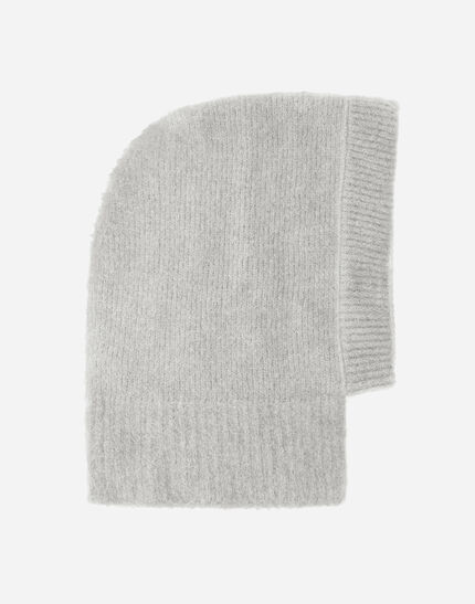 BALACLAVA IN PLAIN ALPACA WOOL Putty