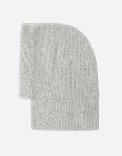 BALACLAVA IN PLAIN ALPACA WOOL Putty