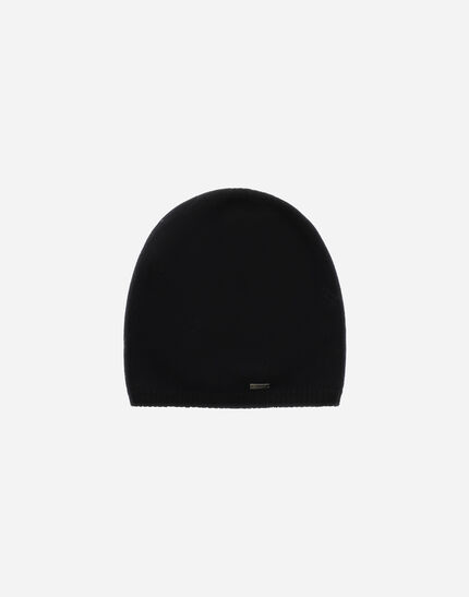BEANIE IN ALLOVER 'H' WOOL Black