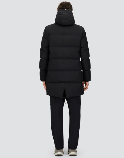 LONG PARKA IN 2-LAYER WINDSTOPPER Black
