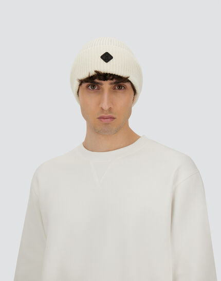 BEANIE IN RIBBED MERINO WOOL White 5 BEANIE IN RIBBED MERINO WOOL White