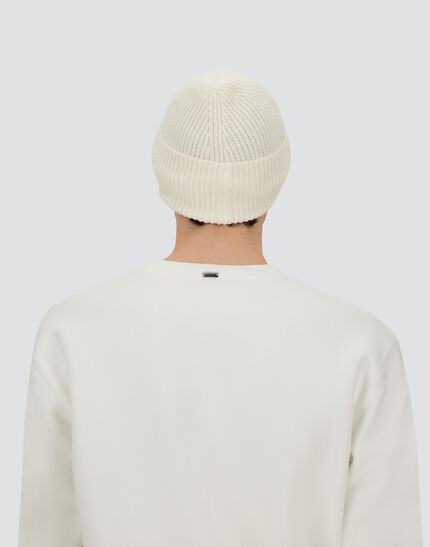 BEANIE IN RIBBED MERINO WOOL White 6 BEANIE IN RIBBED MERINO WOOL White