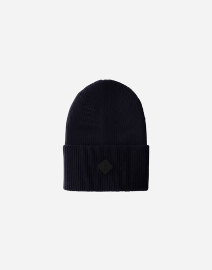 BEANIE IN RIBBED MERINO WOOL Dark Blue