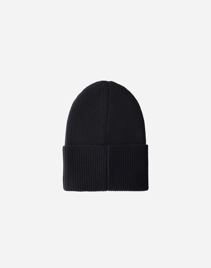 BEANIE IN RIBBED MERINO WOOL Black