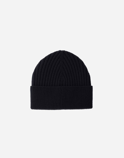 BEANIE IN DOUBLE RIB WOOL Navy Blue