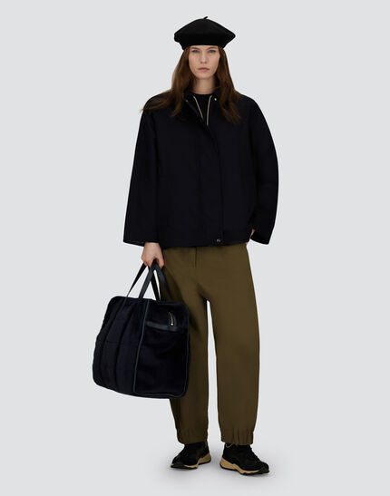 JACKET IN FLUID WOOL AND NYLON ULTRALIGHT Navy Blue