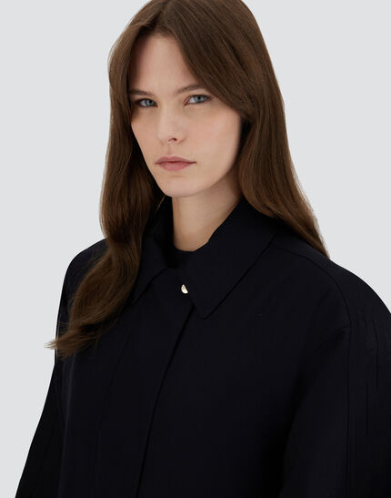 JACKET IN FLUID WOOL AND NYLON ULTRALIGHT Navy Blue 3 JACKET IN FLUID WOOL AND NYLON ULTRALIGHT Navy Blue