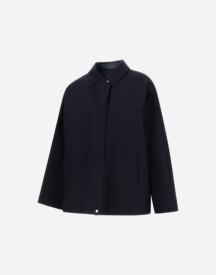 JACKET IN FLUID WOOL AND NYLON ULTRALIGHT Navy Blue 6 JACKET IN FLUID WOOL AND NYLON ULTRALIGHT Navy Blue