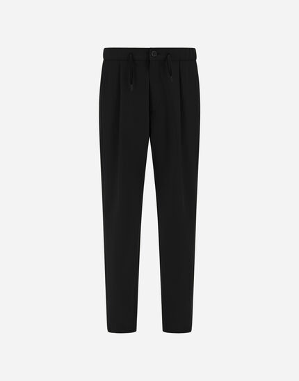 LIGHT COMFORT STRETCH WOVEN TROUSERS Black