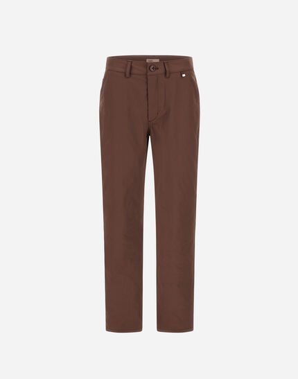RESORT TROUSERS IN COTTON FEEL Dark Chocolate
