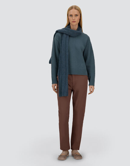 RESORT TROUSERS IN COTTON FEEL Dark Chocolate