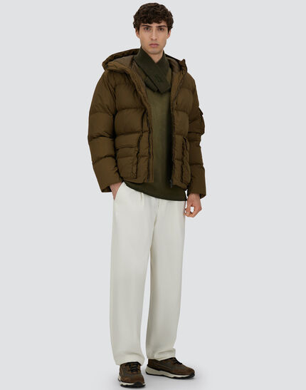JACKET IN WASHED NYLON Military