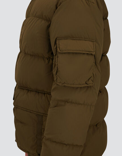 JACKET IN WASHED NYLON Military