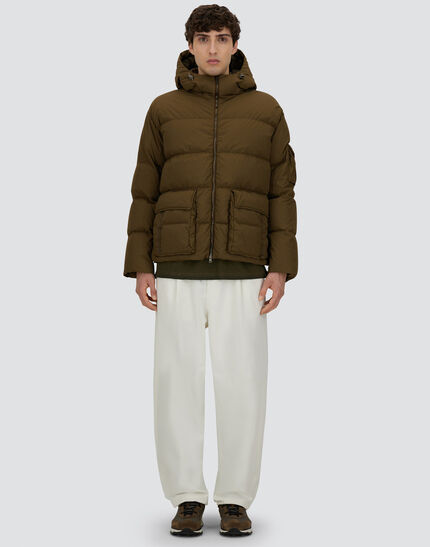 JACKET IN WASHED NYLON Military