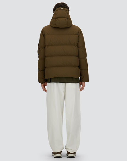 JACKET IN WASHED NYLON Military
