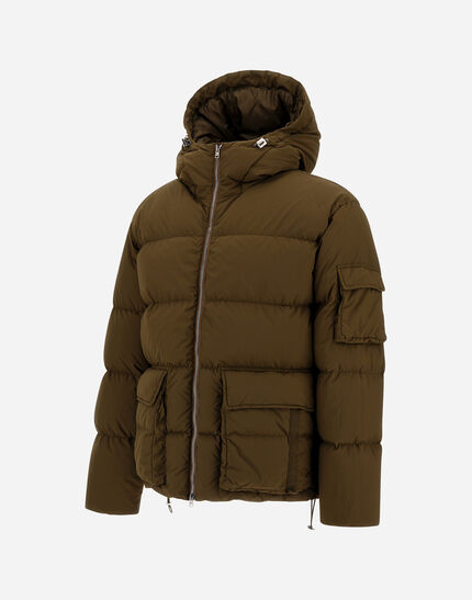 JACKET IN WASHED NYLON Military