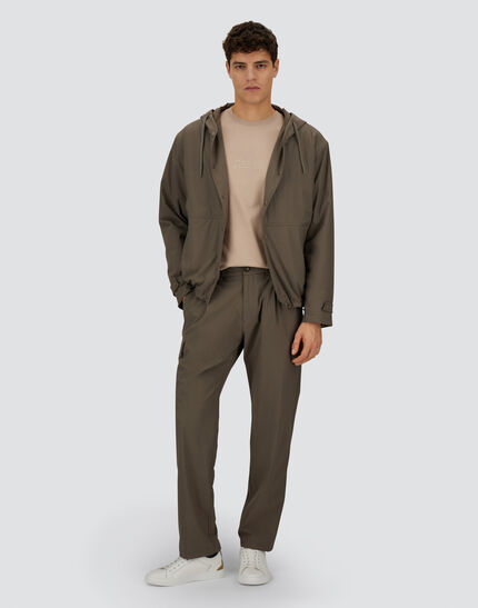 RESORT JACKET IN NYLON COMFORT STRETCH Dark Taupe