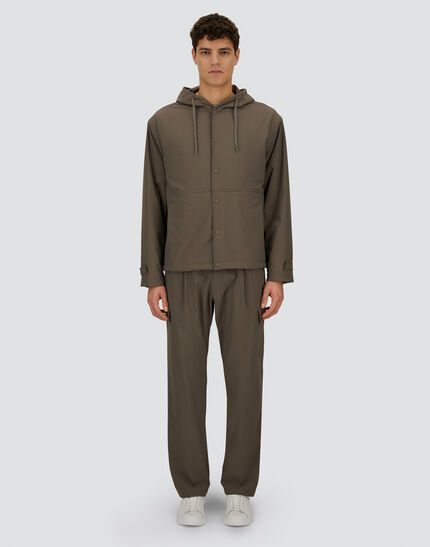 RESORT JACKET IN NYLON COMFORT STRETCH Dark Taupe