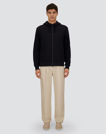 RESORT JACKET IN KNIT EFFECT INTERLOCK AND TRAVEL NYLON PONENTE Navy Blue 4 RESORT JACKET IN KNIT EFFECT INTERLOCK AND TRAVEL NYLON PONENTE Navy Blue