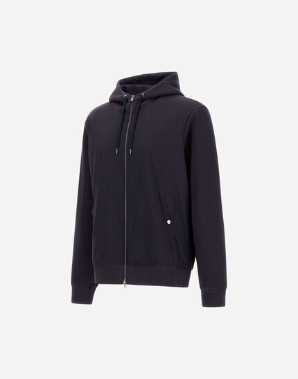 RESORT JACKET IN KNIT EFFECT INTERLOCK AND TRAVEL NYLON PONENTE Navy Blue 6 RESORT JACKET IN KNIT EFFECT INTERLOCK AND TRAVEL NYLON PONENTE Navy Blue