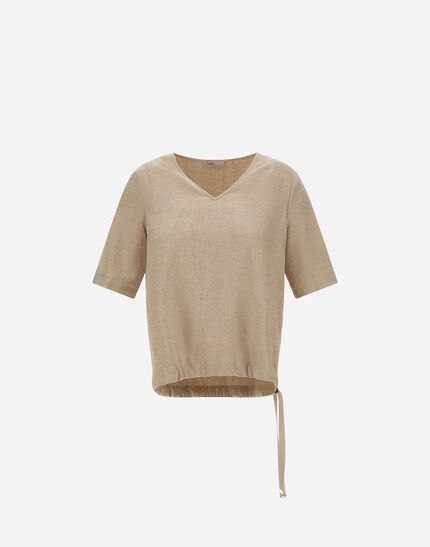 RESORT T-SHIRT IN MELANGE FLANNEL Chantilly
