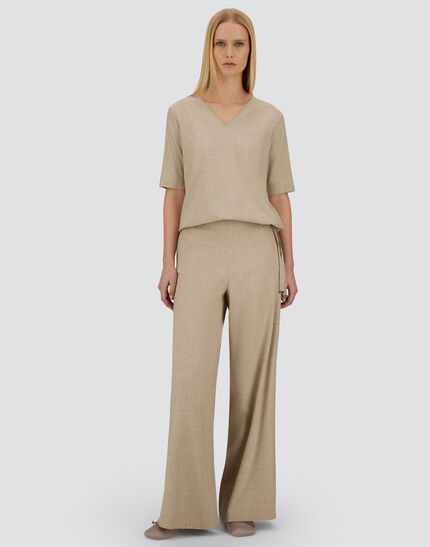 RESORT T-SHIRT IN MELANGE FLANNEL Chantilly