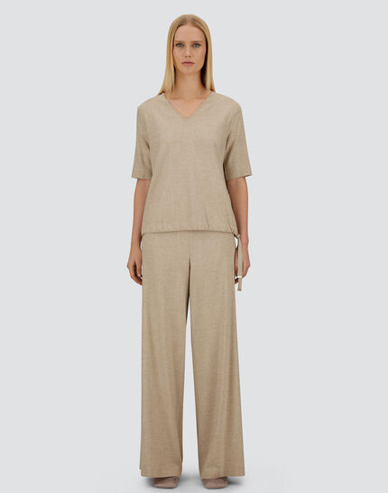 RESORT T-SHIRT IN MELANGE FLANNEL Chantilly