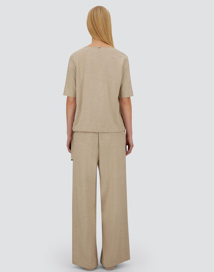 RESORT T-SHIRT IN MELANGE FLANNEL Chantilly
