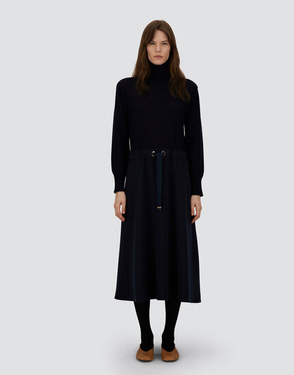 DRESS IN LIGHT WOOL G.14 Navy Blue 4 DRESS IN LIGHT WOOL G.14 Navy Blue
