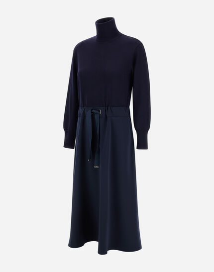 DRESS IN LIGHT WOOL G.14 Navy Blue 6 DRESS IN LIGHT WOOL G.14 Navy Blue
