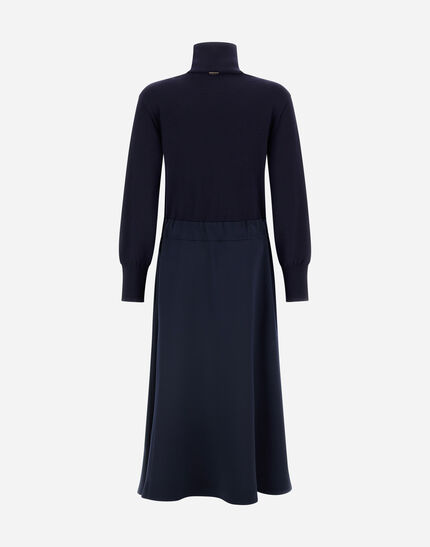 DRESS IN LIGHT WOOL G.14 Navy Blue 7 DRESS IN LIGHT WOOL G.14 Navy Blue