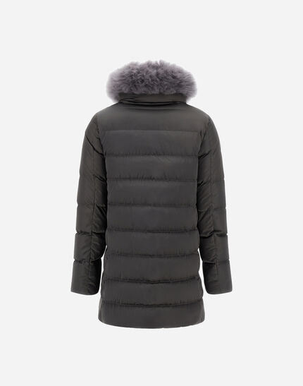 A-SHAPE JACKET IN SATIN Grey